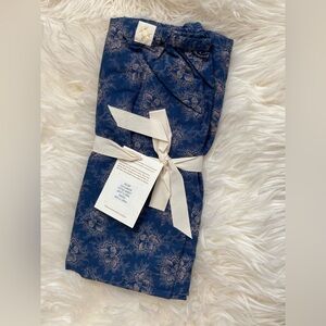 Navy Floral crib fitted sheet- 100% cotton